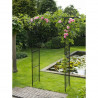 Pergola double droite en acier galvanisé laqué époxy noir - H232 x 114 x 66 cm