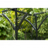 Pergola double droite en acier galvanisé laqué époxy noir - H232 x 114 x 66 cm