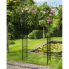 Pergola double droite en acier galvanisé laqué époxy noir - H232 x 114 x 66 cm