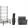 Kit jardin vertical sur chariot mobile - H97 x 44 x 32,5 cm