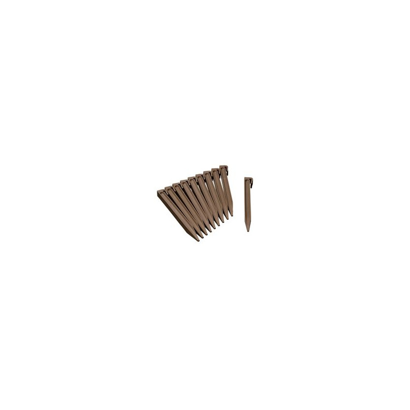 Ancres pour Bordure de jardin - PP recyclé, taupe - H26,7 x 1,9 x 1,8 cm - 10 x