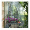 Serre de jardin murale - tube vert alu -  H215 x 200 x 100 cm 2,0 m²