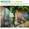 Serre de jardin murale - tube vert alu -  H215 x 200 x 100 cm 2,0 m²