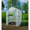 Serre de jardin avec  2 étagères 2 niveaux - tube vert – H195 x 143 x 143 cm 2,0 m²