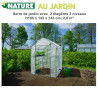 Serre de jardin avec  2 étagères 2 niveaux - tube vert – H195 x 143 x 143 cm 2,0 m²