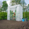 Serre de jardin (tubes Ø18 mm, PE armé 145 g/m²) avec liens et crochets de fixation - H200 x 198 x 78 cm 1,54 m²