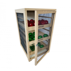 Garde manger légumier fruitier moyen modèle Masy 243 (3 tiroirs bois inclus)