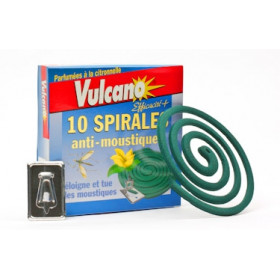 Spirale anti moustique - kit de 10 spirales parfum citronnelle +