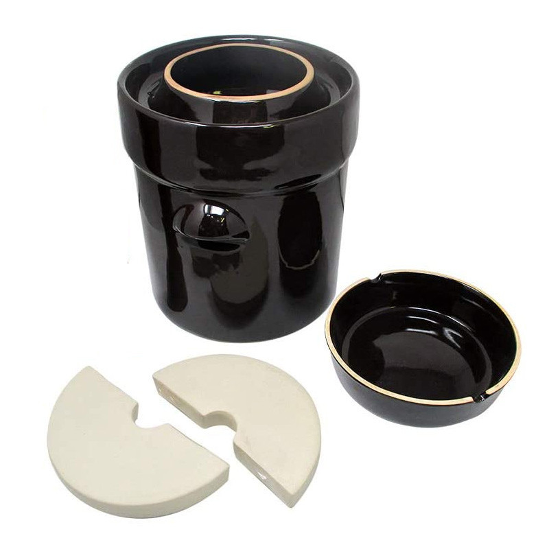 Pot à Fermentation En Grès De 8 Litres - KOTARBAU - Pour Choucroute, Cornichons, Conserves - Hermétique, Allant Au Four Et Lave-vaisselle