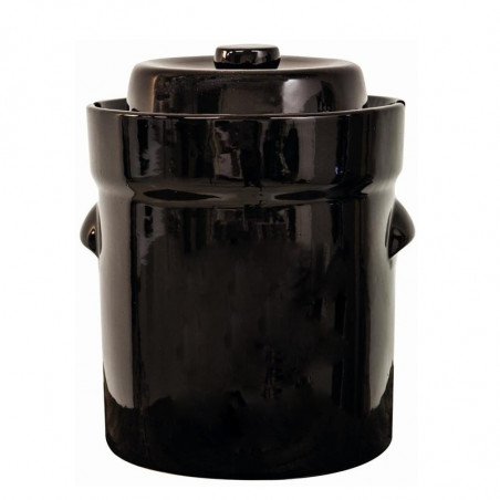 Pot à choucroute avec pierres lacto-fermentation 3L Marron avec râpe et pilon 