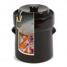 Pot à choucroute 5L pour la lacto-fermentation + pierres/couvercle marron