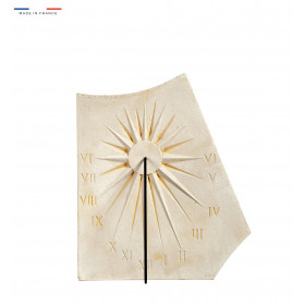 Cadran solaire motif Soleil Déco pierre naturelle 33cmx42cm