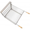 Support grille  barbecue encastrable avec grille en acier inoxydable pour cheminée ou barbecue exterieur en pierre - Grilloir ba