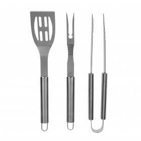 Set ustensiles 1 fourchette, 1 spatule et une pince. 38 cm