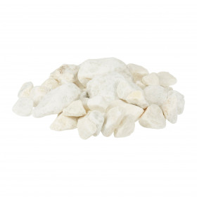 Sac de galets décoratifs blanc concassés 5 à 8 cm