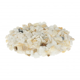 Sac de galets décoratifs blanc concassés 0.8 à 1.16 cm