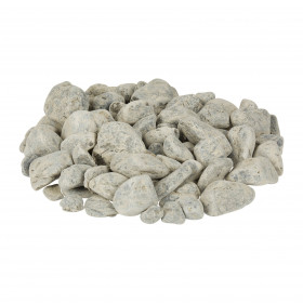 Sac de galets décoratifs noir roulés 3 à 5 cm Sac de 20 KG