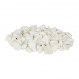 Sac de galets décoratifs blanc roulés 1 à 3 cm Sac de 20 KG