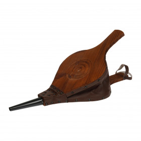 Soufflet de cheminée simili cuir teinte DIA 19 46cm