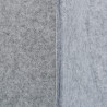 Sac à bûches gris en feutrine 25x25x50cm