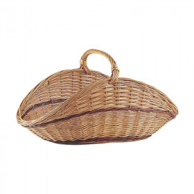 Panier à bûches en osier buff