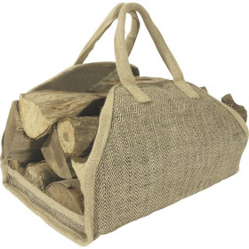 Sac à bûches en jute plastifiée