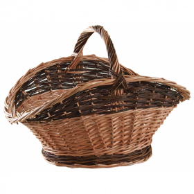 Panier à bûches de bois – Panier en saule pour bois de chauffage – Panier  de cheminée – Grand panier de transport et de rangement robuste – Panier  décoratif – (L) 68 x (B) 39 x (H) 24/40 cm : : Bricolage