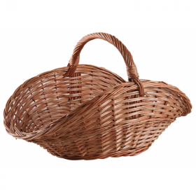 Panier à bûches en osier buff