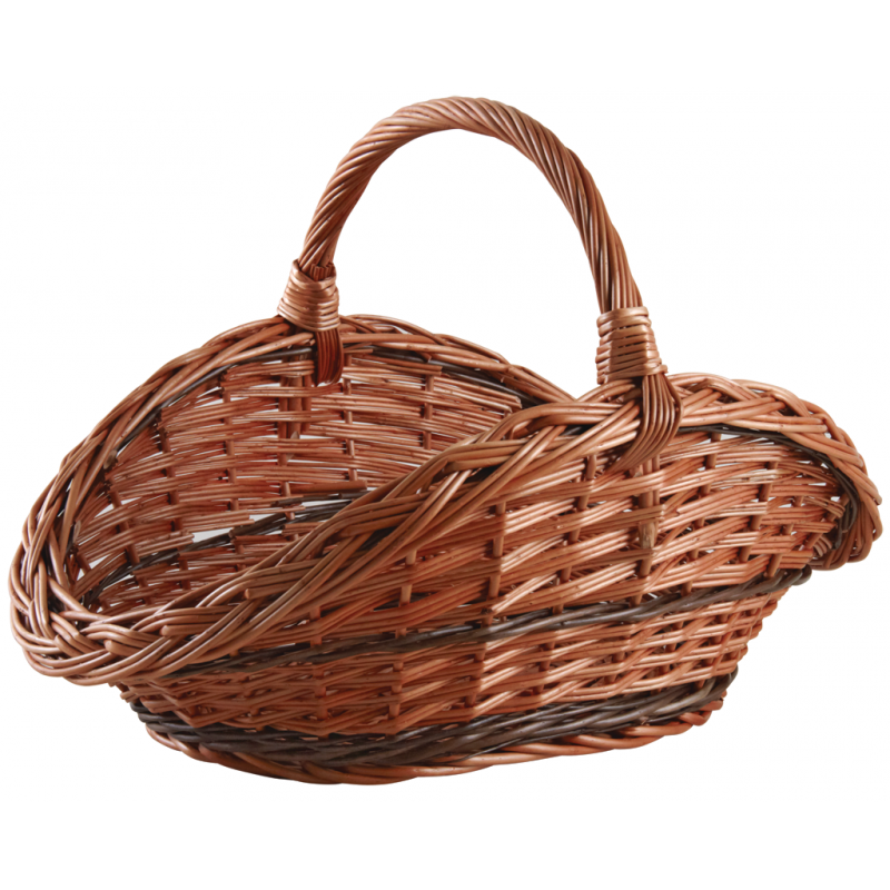 Panier à bûches en osier buff Panier à bûches en osier buff