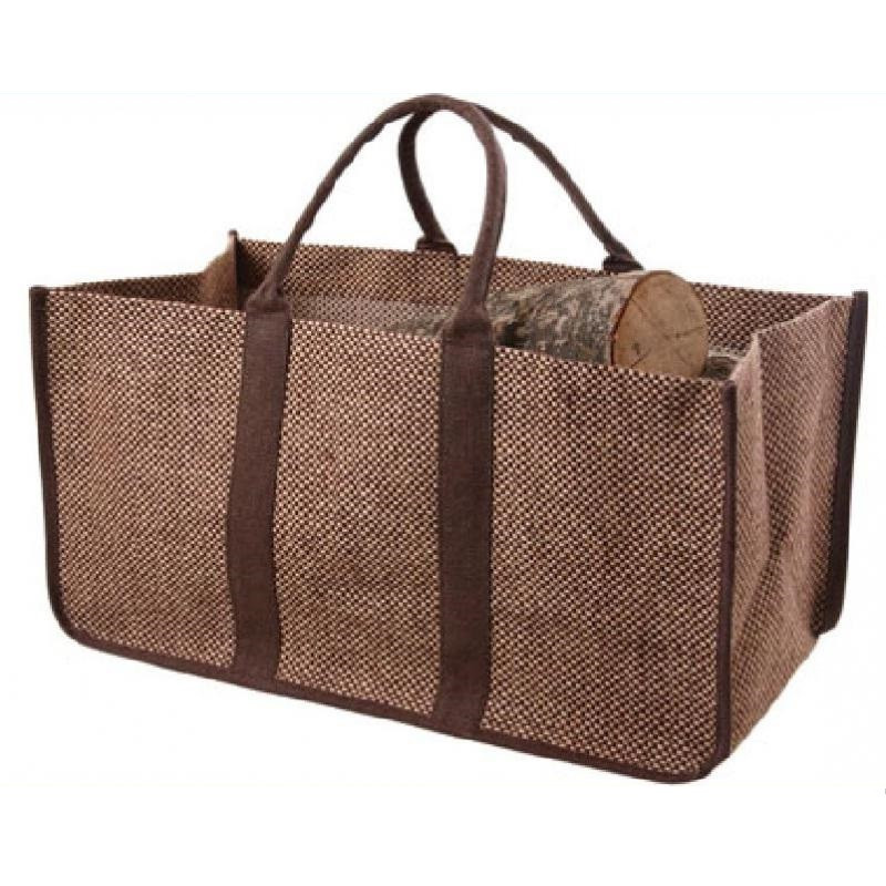 Sac à bûches en toile de jute : : Jardin