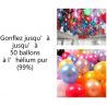 Lot de 2 Grandes Bouteilles hélium XL50 pour gonfler 100 ballons de baudruche de 23cm (non inclus)