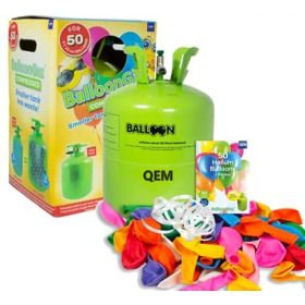 QEM Grande Bouteille Helium Kit de Remplissage Top Qualité (Kit pour 200 Ballons Inclus)