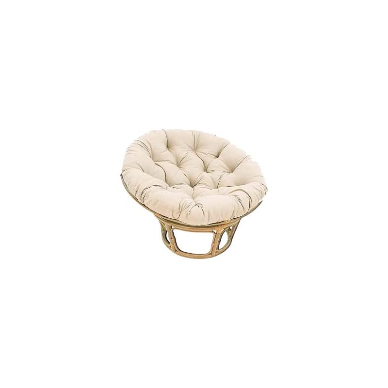 Fauteuil Papasan Rotin Naturel différent Coloris (Rotin Clair, Blanc cassé)