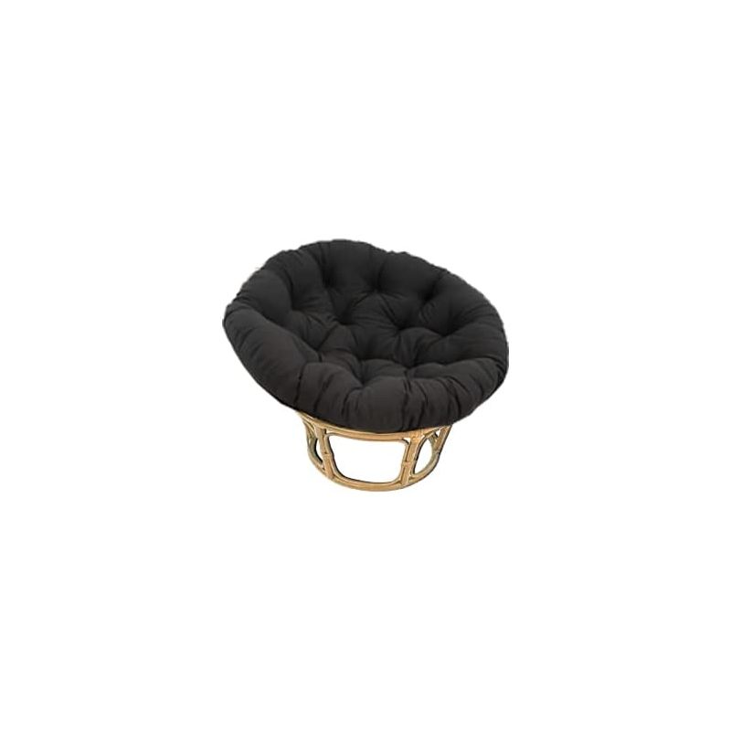 Fauteuil Papasan Rotin Naturel différent Coloris (Rotin Clair, Coussin Noir)