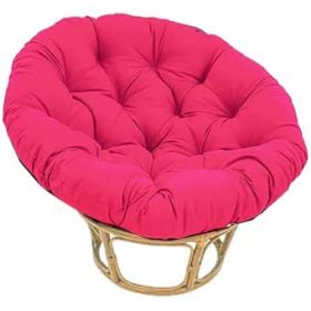 Fauteuil Papasan Rotin Naturel différent Coloris (Rotin Clair, Coussin Rose)