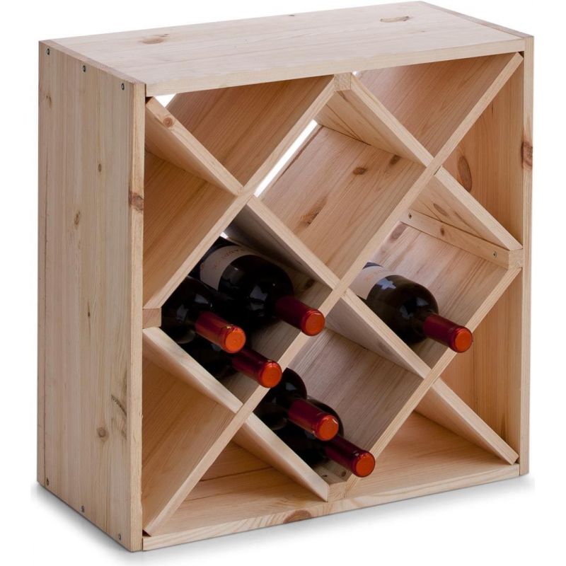 ▷ Casier range bouteille vin en bois naturel pour cave et cellier