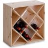 Casier range bouteille vin en bois naturel pour cave et cellier a vin - meuble de rangement bouteille de vin