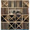 Casier range bouteille vin en bois naturel pour cave et cellier a vin - meuble de rangement bouteille de vin