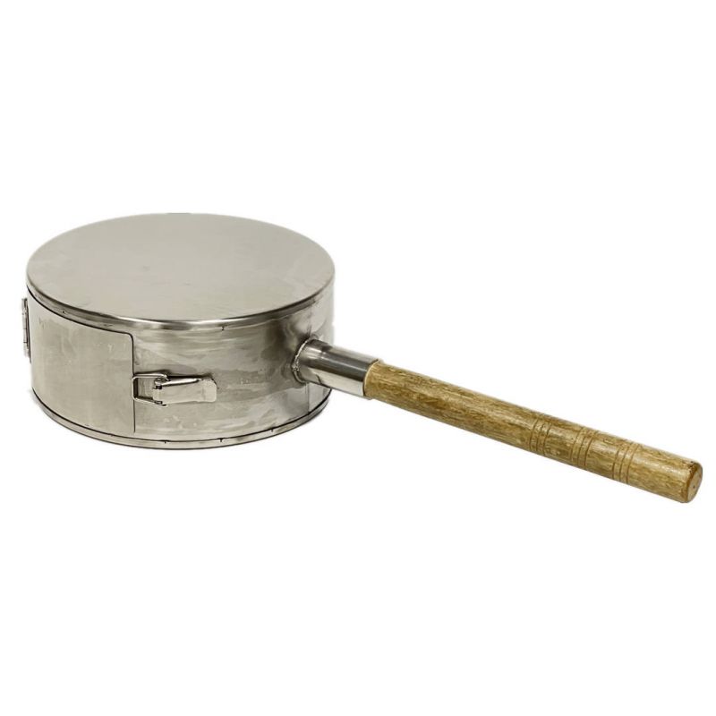 Poêle à Châtaignes En Fer Avec Manche Bois Diamètre 30 Cm - Neuve