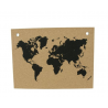 Map monde liège naturel 90x60cm