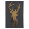 Cadre cerf en bois peint 48 x 72cm