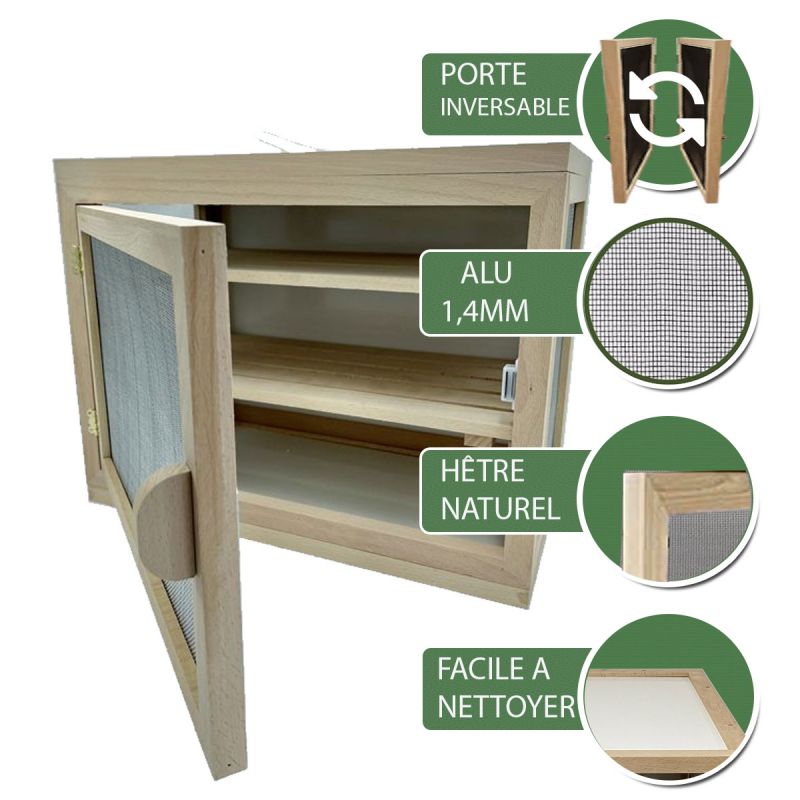 en.casa] Étagère Murale Design avec 8 Surfaces de Stockage Effet Hêtre 85 x  47,5 x 16 cm : : Cuisine et Maison