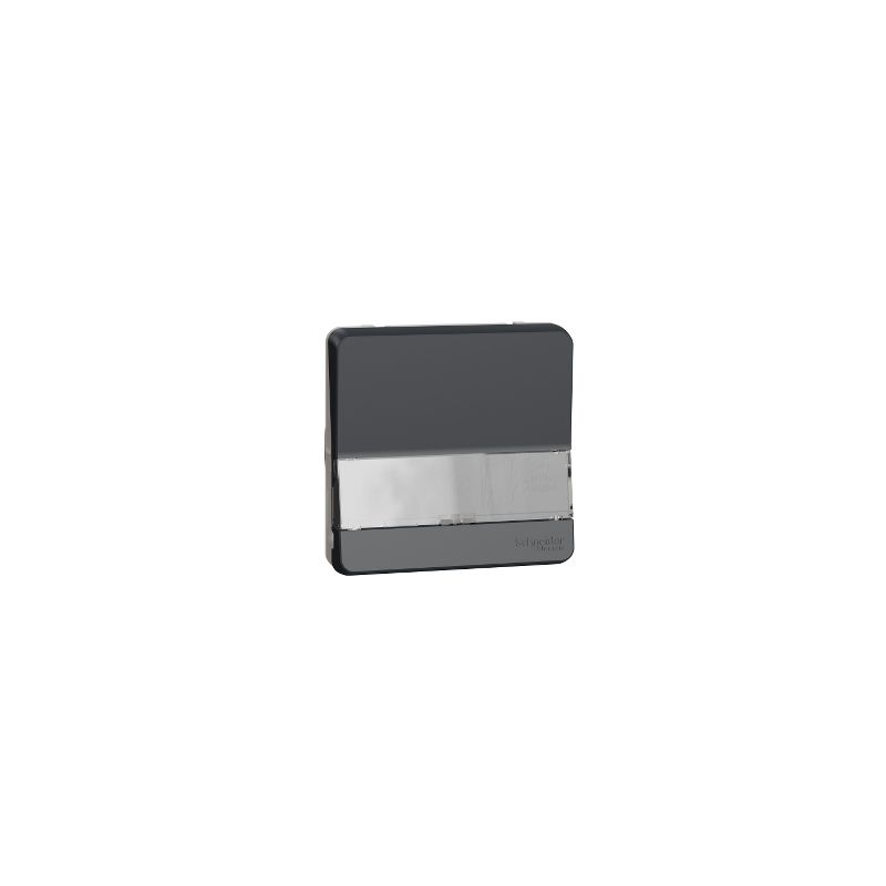 Mureva Styl - Bouton poussoir porte-etiquette - composable - IP55 - IK08 – gris Schneider Electric