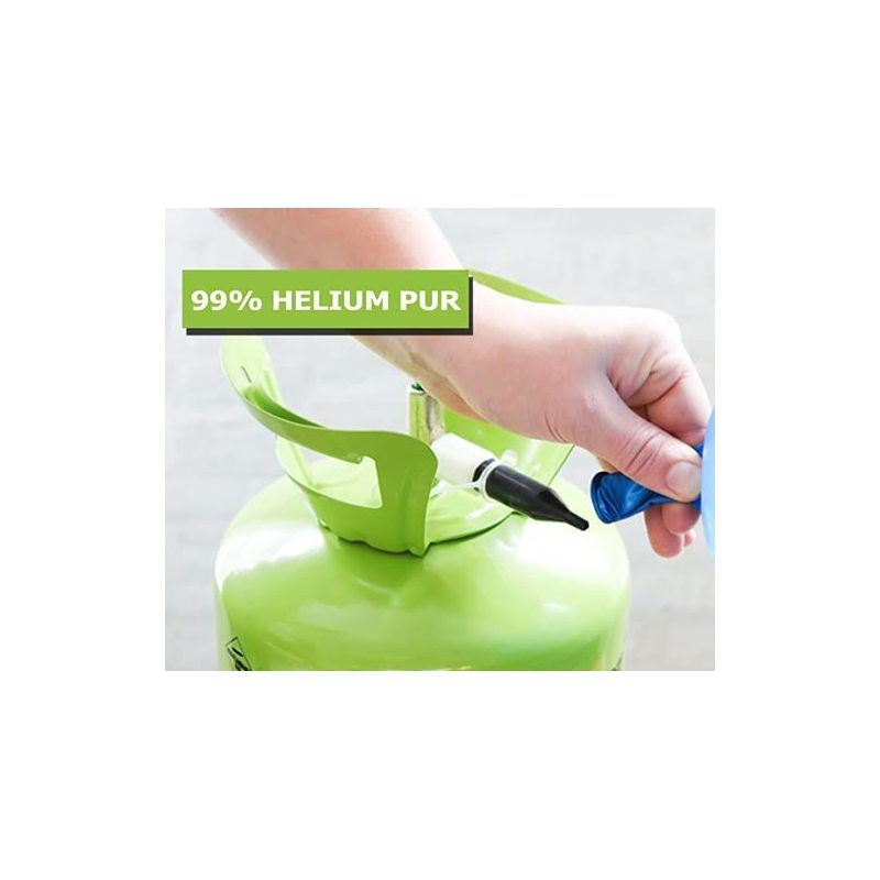 Grande Bouteille D’Hélium Jetable – Jusqu’à 50 Ballons Latex Ou 20 Aluminium – Vert – Gonflage Facile Pour Fêtes & Anniversaires