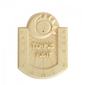Cadran solaire motif Tempus Fugit pierre naturelle 26cmx37cm