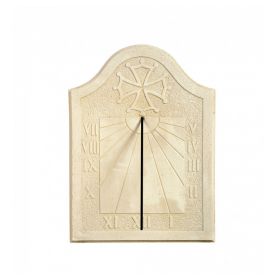 Cadran solaire motif Croix de Toulouse pierre naturelle 31cmx45cm