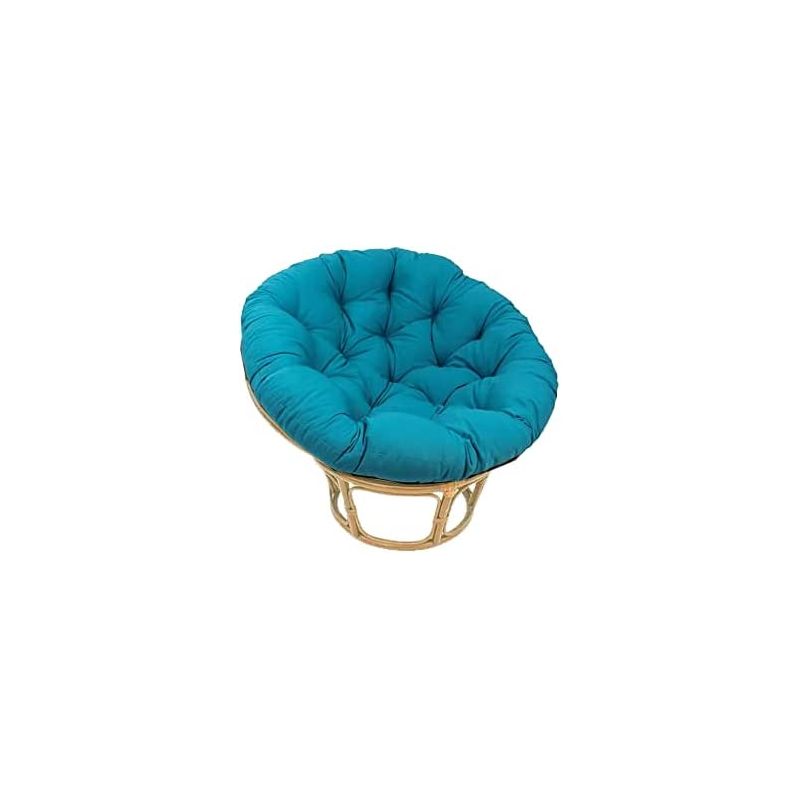 Fauteuil Papasan Rotin Naturel différent Coloris (Rotin Clair, Bleu)