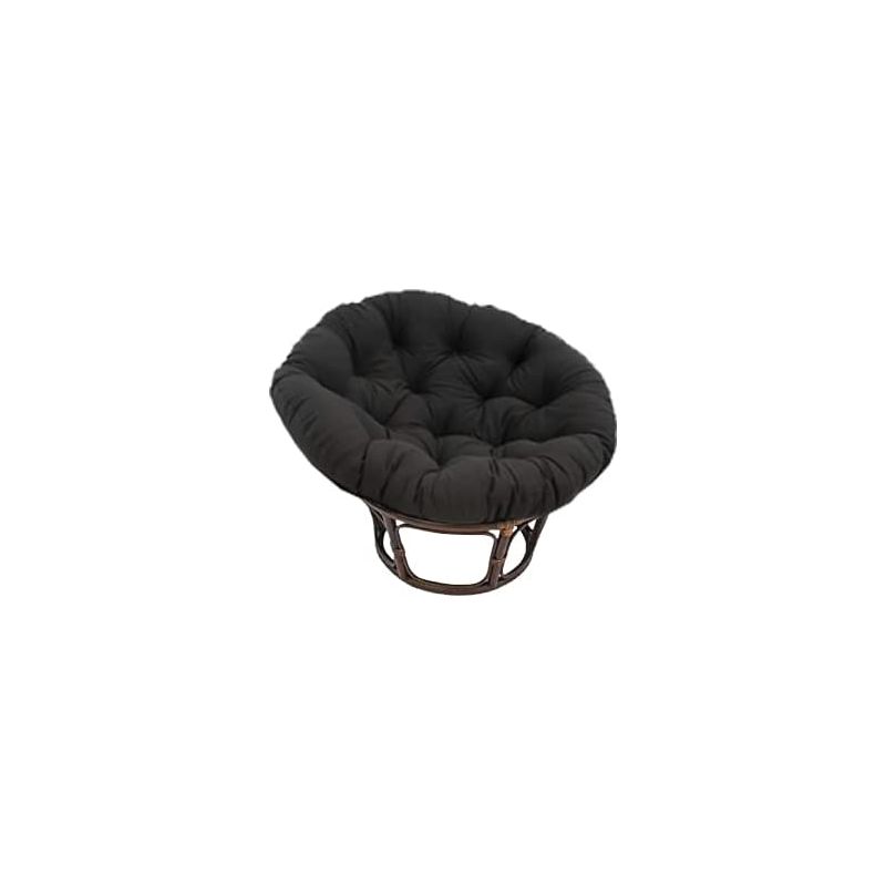 Fauteuil Papasan Rotin Naturel différent Coloris (Rotin Foncé, Coussin Noir) Fauteuil Papasan Rotin Naturel différent Coloris (Rotin Foncé, Coussin Noir)