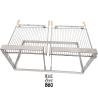 ▷  Barbecue encastrable Grille et support Vesta pour cheminée ou barbecue Grand Modèle Double au meilleur prix -  _Barbecue