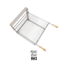 Support grille  barbecue charbon encastrable avec grille en acier inoxydable pour cheminée ou barbecue extérieur en pierre